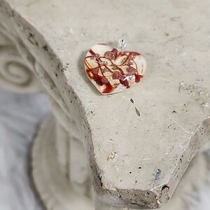 Hand Blown Venetian Art Glass Heart Pendant